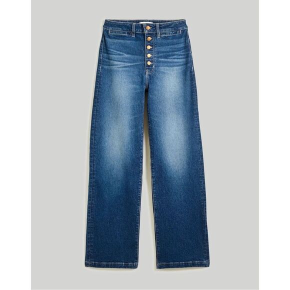 Madewell the curvy perfect vintage wide leg jeans button fly size 23 - Picture 1 of 10
